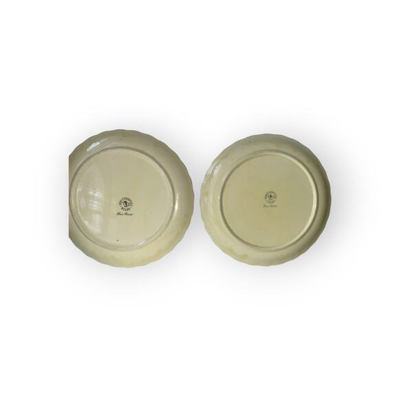 Vintage Continental Kilns Green Arbor 2 Luncheon Plates - Picture 2 of 3